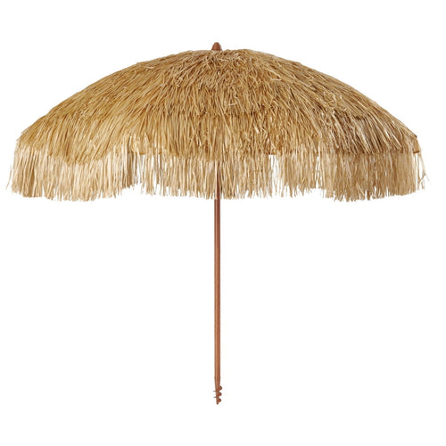 (2 pack) 6 feet Thatched Tiki Umbrella Beach Umbrella, Sand Anchor